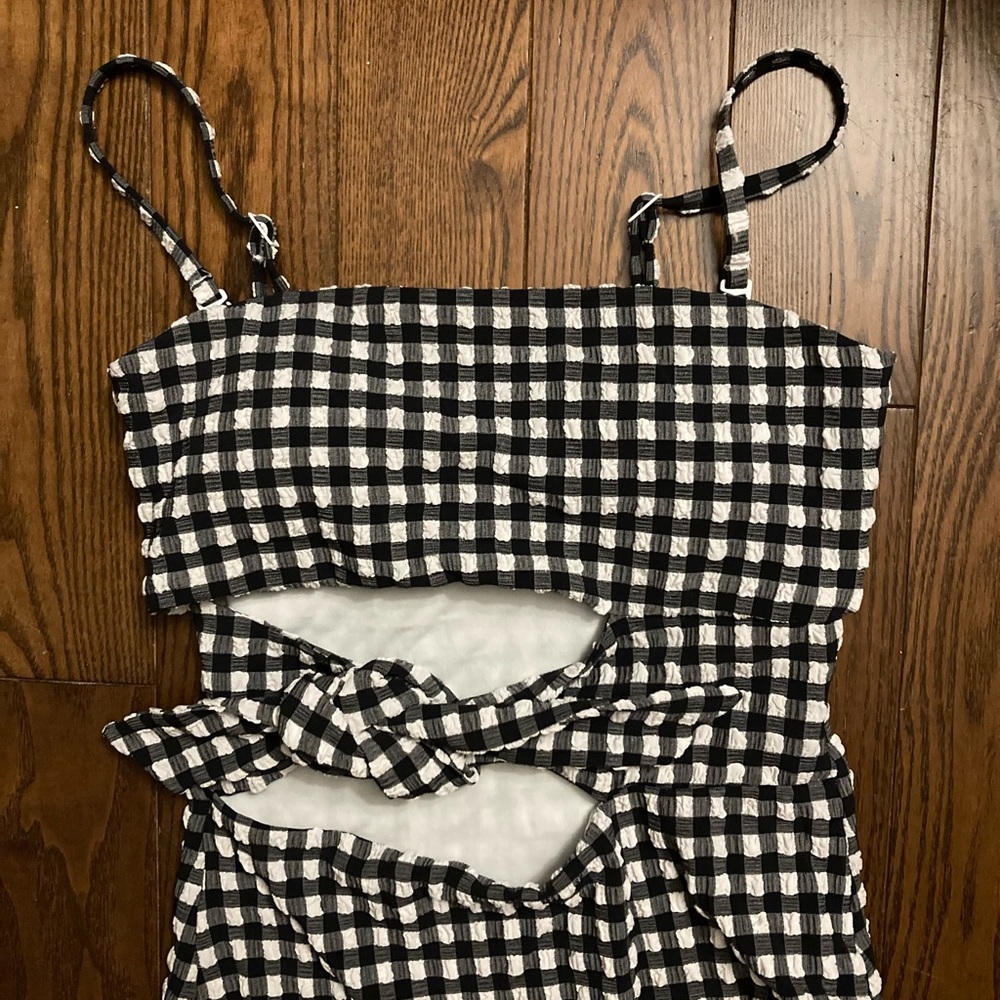 Aerie Black and White Gingham One Piece Swimsuit - Picture 9 of 12